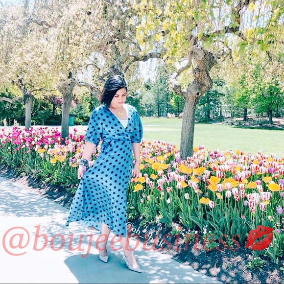 ZARA Polka Dot Wrap Dress - Picture 8 of 8